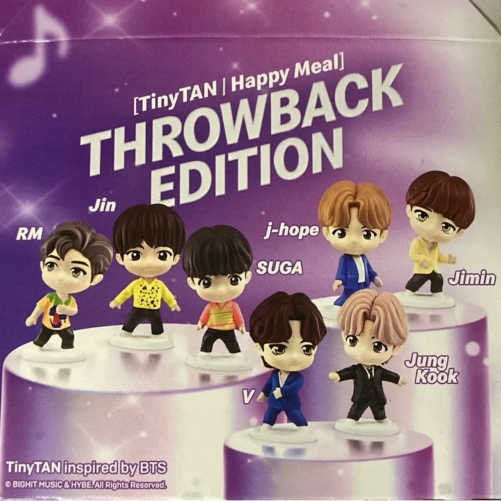NWT TinyTAN BTS Throwback & Encore Collectible Figurine Set: Jung Kook, V, RM - Picture 8 of 15